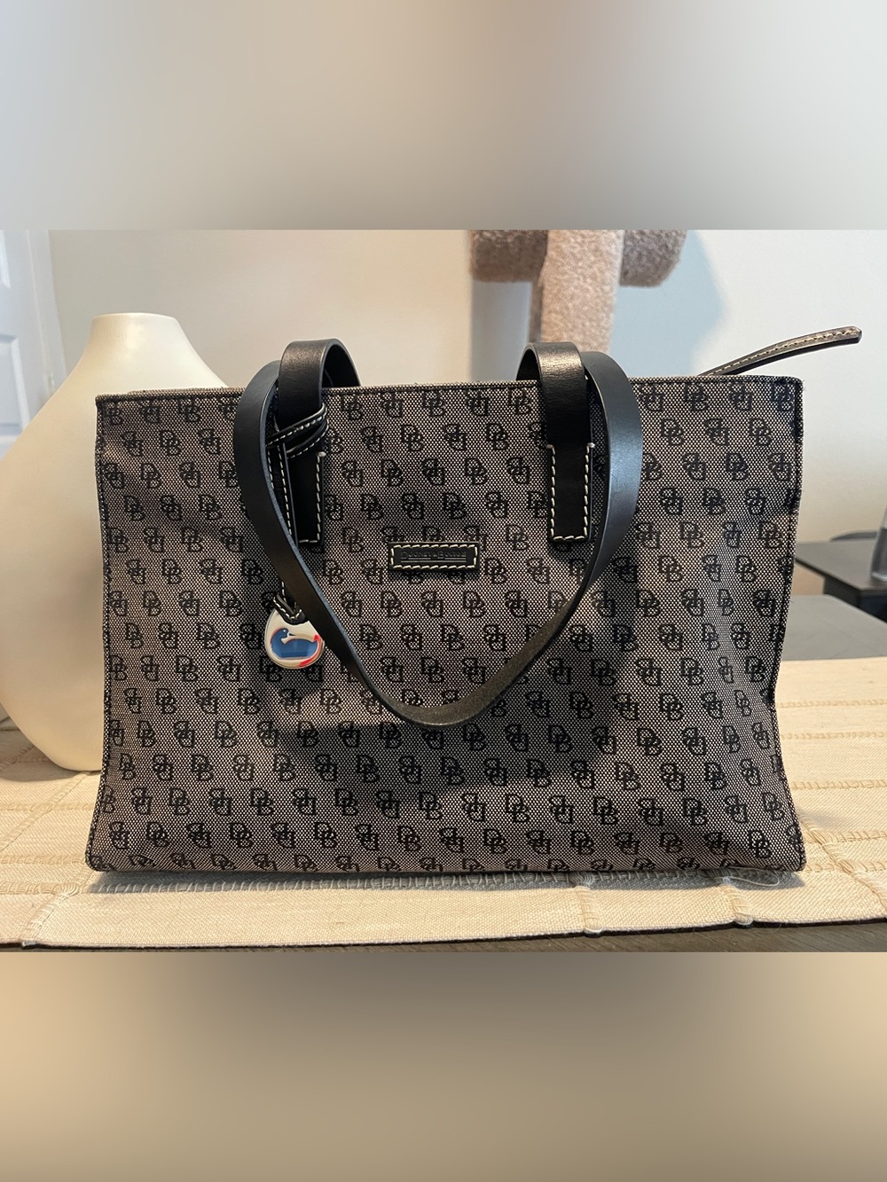 Vintage Dooney & Bourke Monogram Shoulder Bag